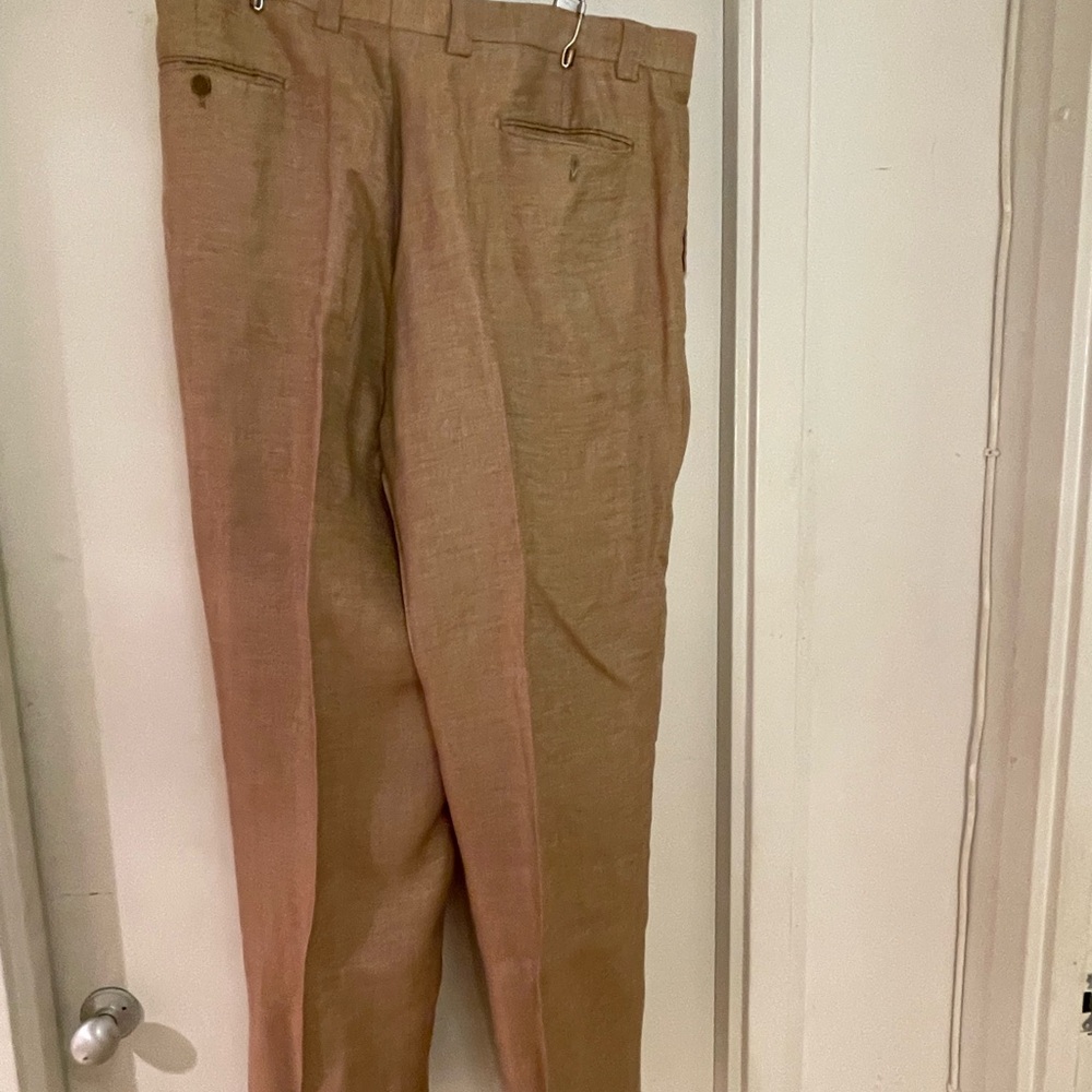 Brown Polyester And Cotton Pants - image 2